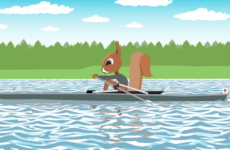 Squirrel rowing